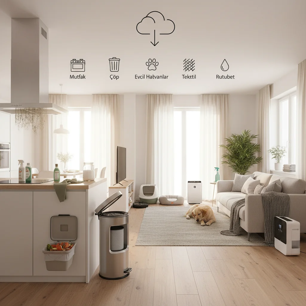 Evin En Yaygın Koku Kaynakları: Mutfak, Çöp, Evcil Hayvanlar, Tekstil ve Rutubet